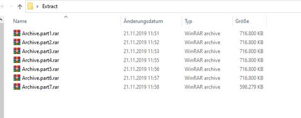 winrar exe no archive found